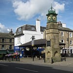 Otley Market Place clock 7 August 2017